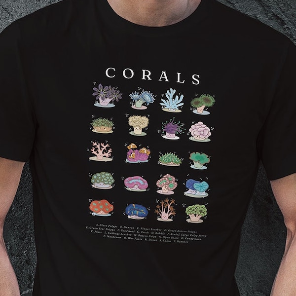 Coral Species Shirt - Korallenriff Salzwasser Shirt, Lustiges Aquarium Shirt, Aquarist Geschenk T-Shirt, Lustiges Aquarium Shirt, Lustige Fische Shirts