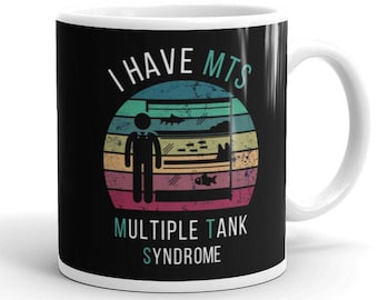 Rolig akvarium-T-shirt | Jag har MTS - Multipel Tank Syndrome - unisex akvariumtröja | Gåva till akvarist och fiskhållare