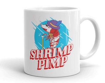 Taza de proxeneta de camarones / Regalo de cuidador de camarones / Amante de los camarones / Neocaridina / Camarones de cereza
