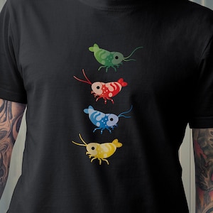 Cute Shrimp Shirt Unisex T-Shirt Aquarium Gift Shirt Hobby Red Cherry Shrimp Shirt Sakura Crystal Shrimp Fish Planted Aquarist Tank Tee