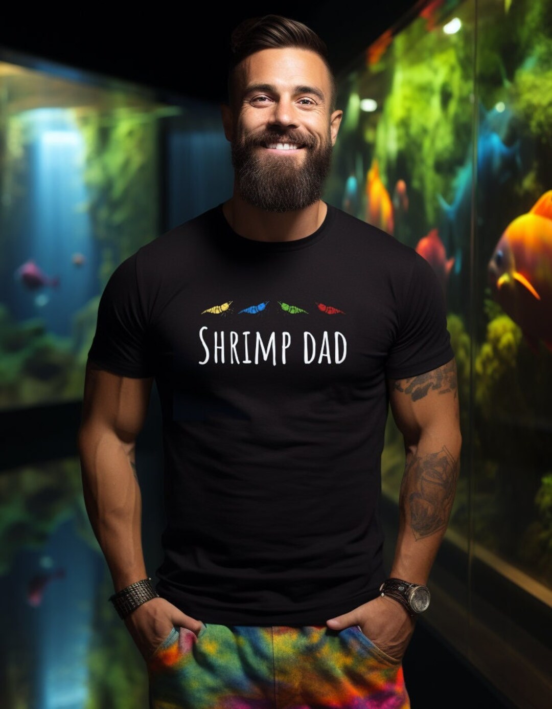 Cherry Shrimp Dad - Neocaridina Shrimp Shirt | Shrimpkeeper Gift ...