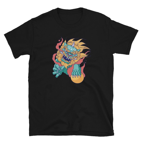 Chinese Foo Dog T-Shirt / Foo Lion T-Shirt / Chinese Lion / Japanese Lion Fu Dog