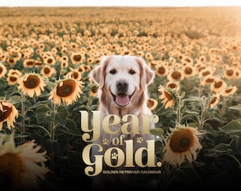 Golden Retriever Calendar 2026 - 12-Month Hanging Wall & Desktop Calendar - Perfect Golden Retriever Gifts for Dog Lovers Pet Owners