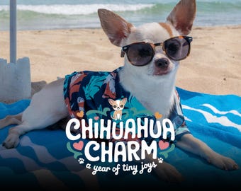 Chihuahua Calendar 2025 - 12-Month Hanging Wall & Desktop Calendar - Perfect Chihuahua Gifts for Dog Lovers - Supports Dog Shelter