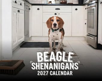 Beagle Shenanigans 2027 Calendar - 12-Month Hanging Wall & Desktop Calendar - Perfect Beagle Gifts for Dog Lovers Pet Owners