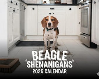 Beagle Shenanigans 2026 Calendar - 12-Month Hanging Wall & Desktop Calendar - Perfect Beagle Gifts for Dog Lovers Pet Owners