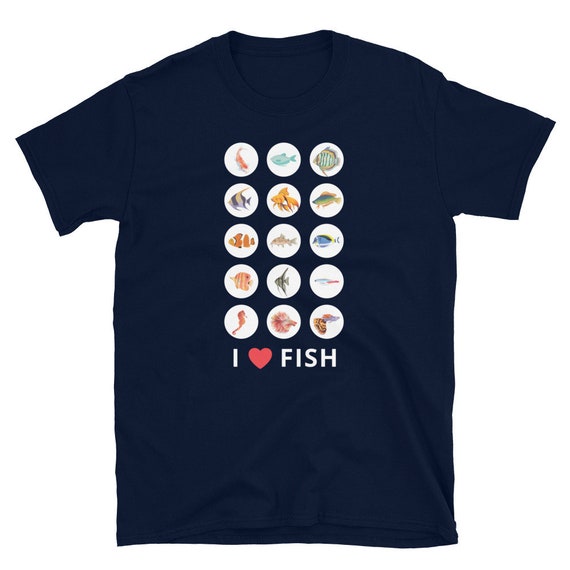Tropical Aquarium Fish Fish Tank Aquarist Fishkeeping Hobby Unisex Basic  Softstyle T-shirt Gildan 64000 