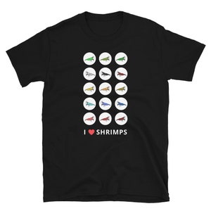 I love Shrimps - Freshwater Dwarf Cherry Shrimp Neocaridina Unisex Basic Softstyle T-Shirt | Gildan 64000