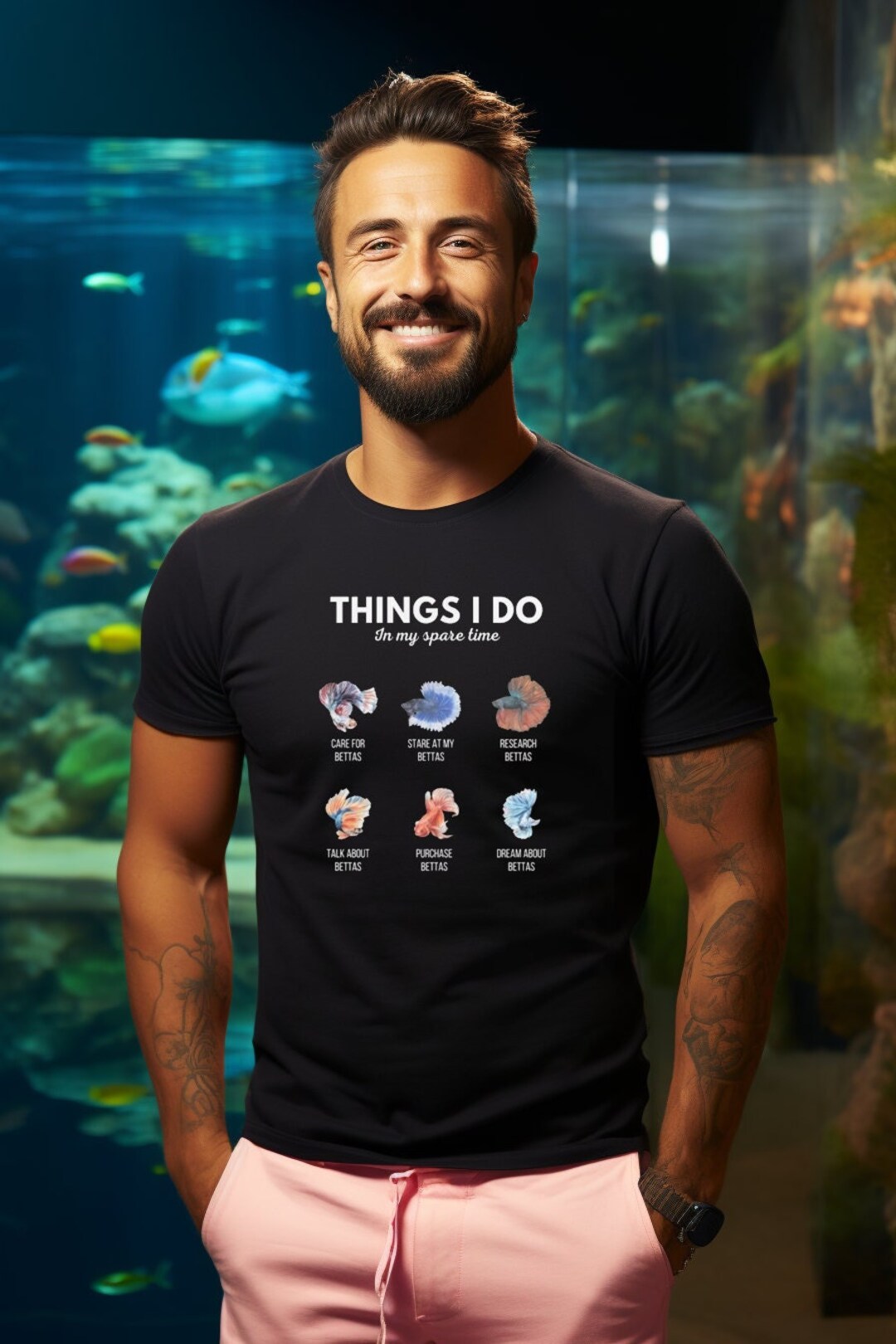 Betta Fish Shirt - Beta Fish Lovers Gift - Tropical Fish Aquarium T ...