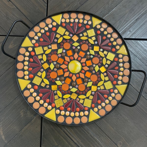 Mosaic Serving Tray Etsy