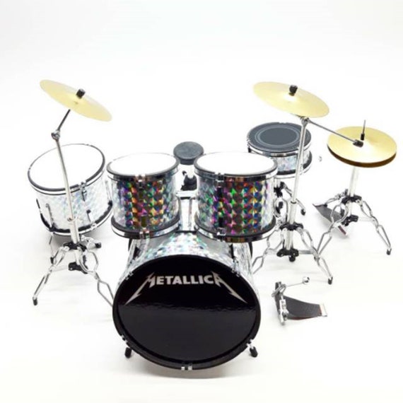 Miniature Drum Set Avenged Sevenfold White Musical Instrument Replica