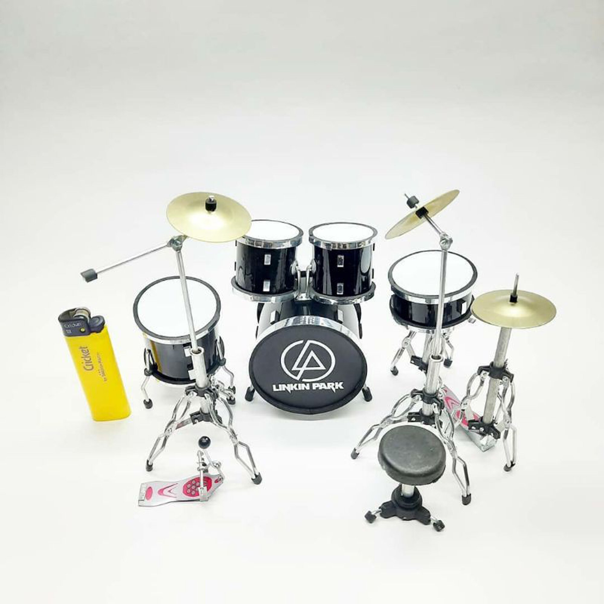 Realistic Miniature Drum Set Linkin Park Musical Instrument Etsy