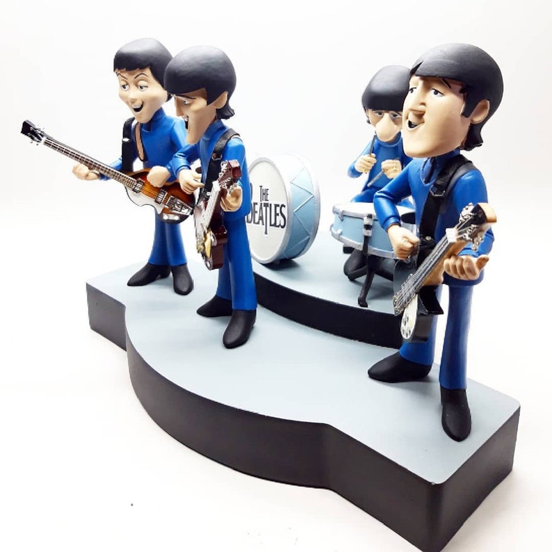 Miniature Action Figure the Beatles Set Paul Mccartnyjohn Etsy