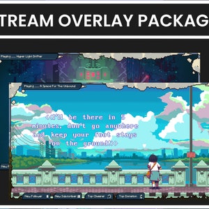 Simple Ghibli Pixel Art Stream Overlay for Twitch and Youtube