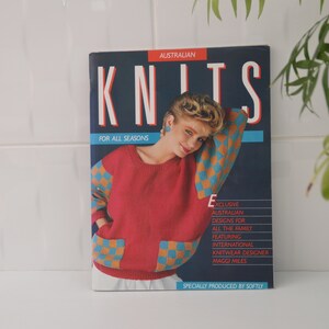Vintage knitting book from 1986/ fun vintage knitting patterns for the family