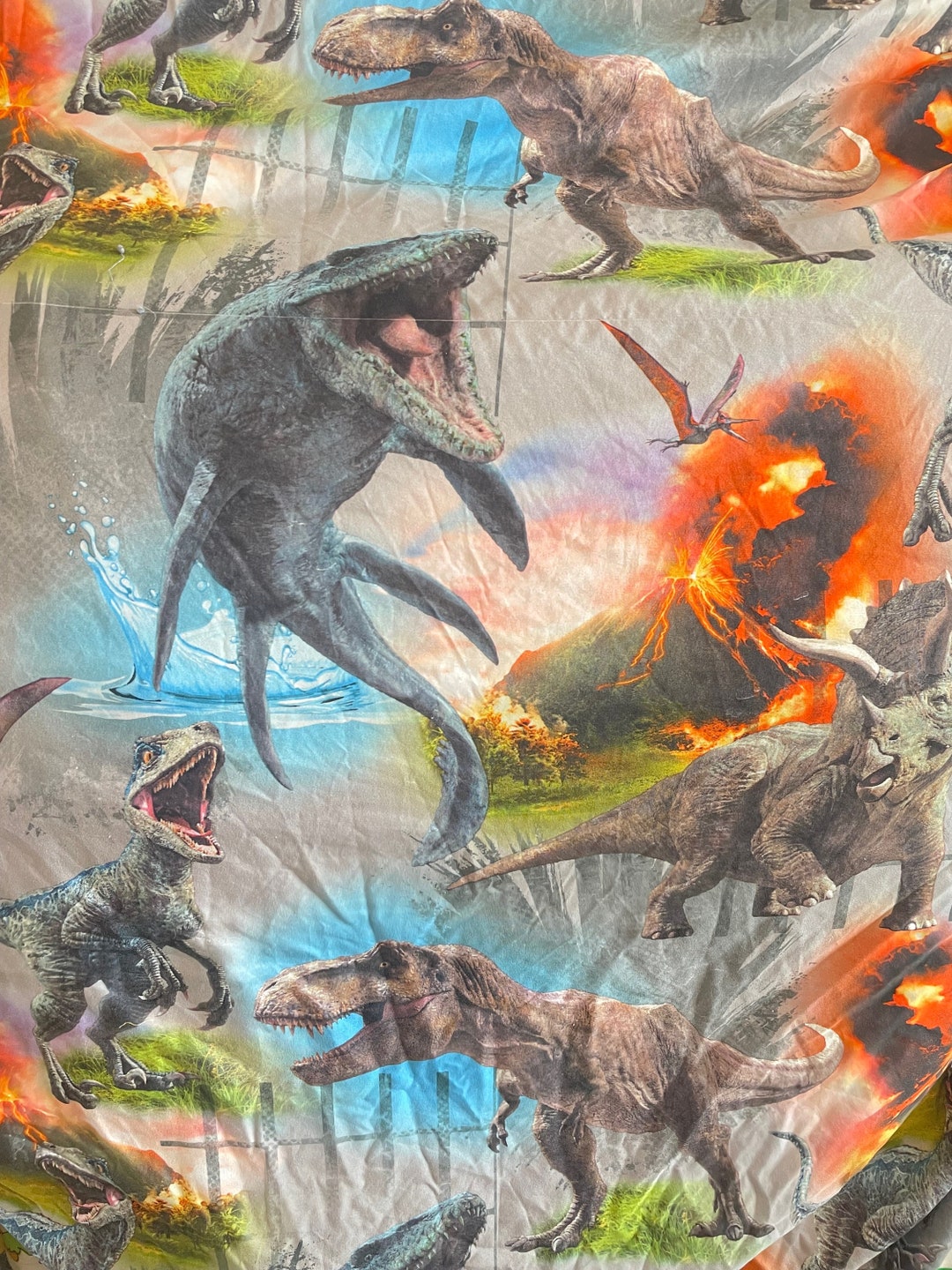 Made to Order Jurassic World Vintage Bed Sheet Dress Etsy