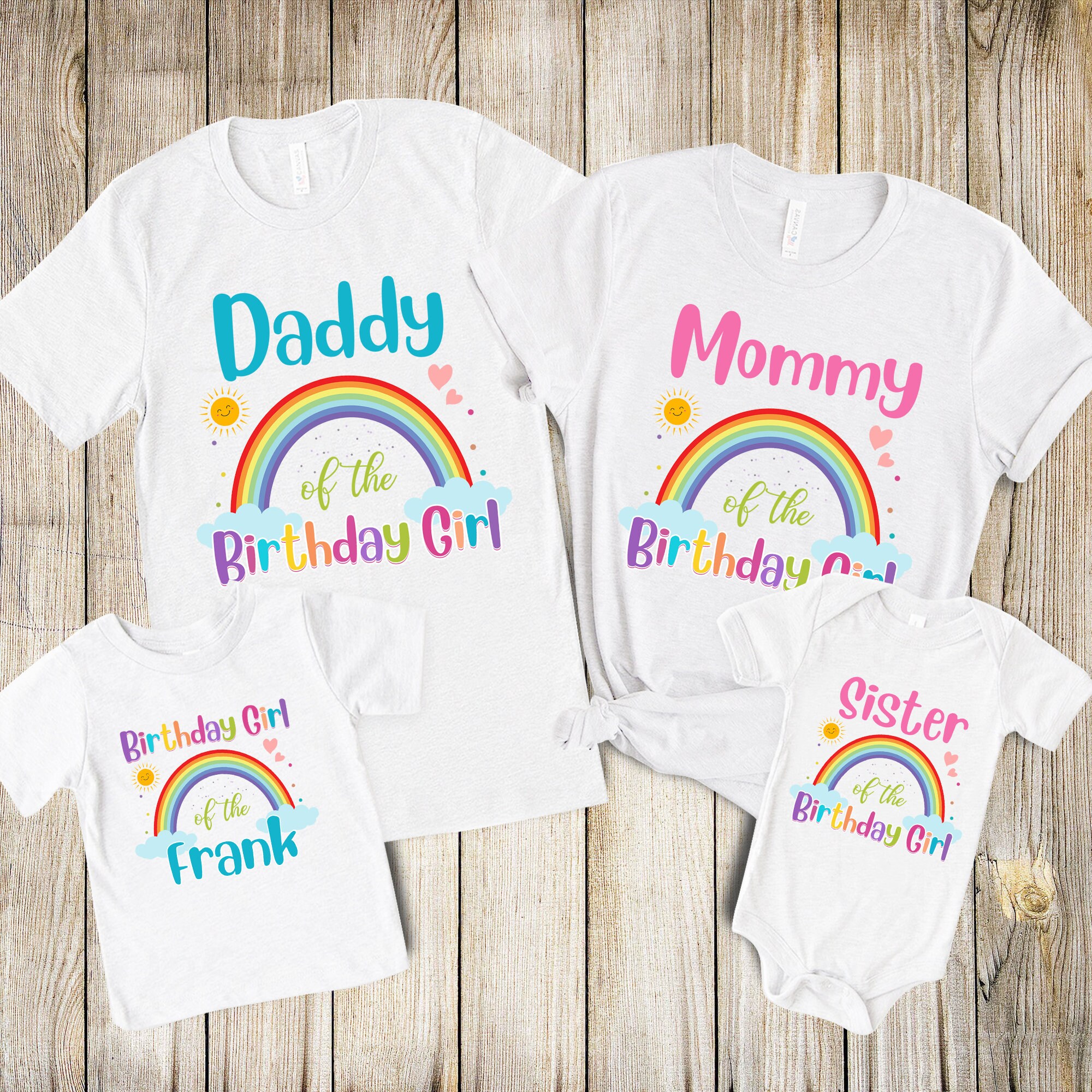 Rainbow Birthday Shirt Rainbow Birthday Shirt Matching Etsy