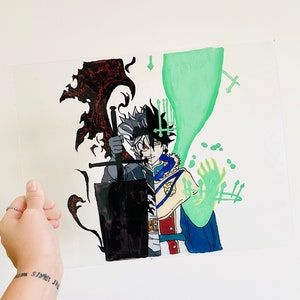 Large Anime Glass Painting