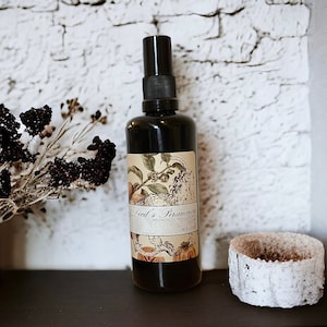 Sandalwood Amber Room and Linen Spray Devil’s Persimmon Room Spray Goth Candles Botanical Goth House Warming Gift 4oz