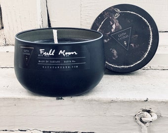 Full Moon Soy Wax Candle | Sea Air, Musk & Sandalwood, 8 oz