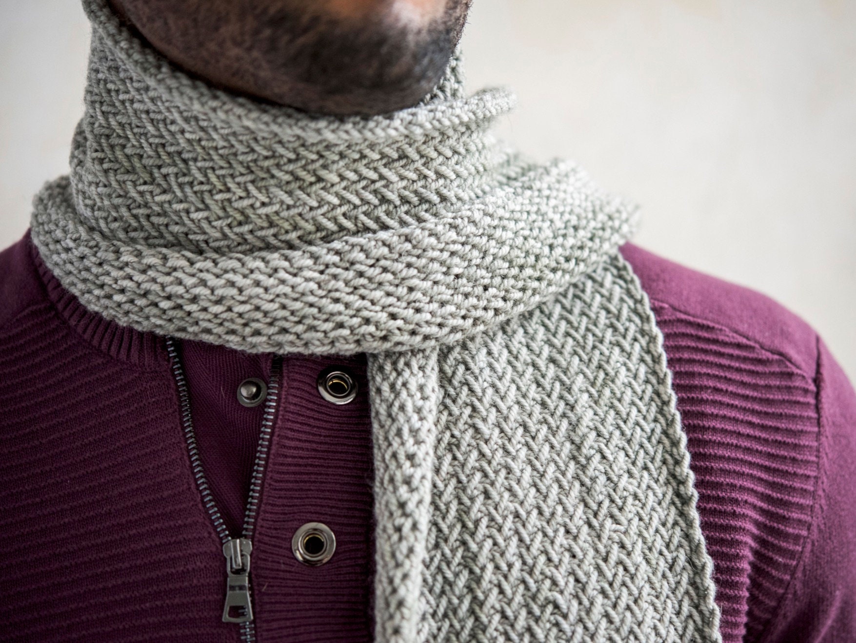 小物 SOFT BRUSHED HERRINGBONE SCARF Herringbone Scarf