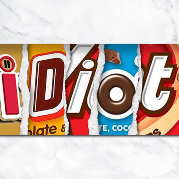 Novelty Chocolate Bar Wrappers Etsy