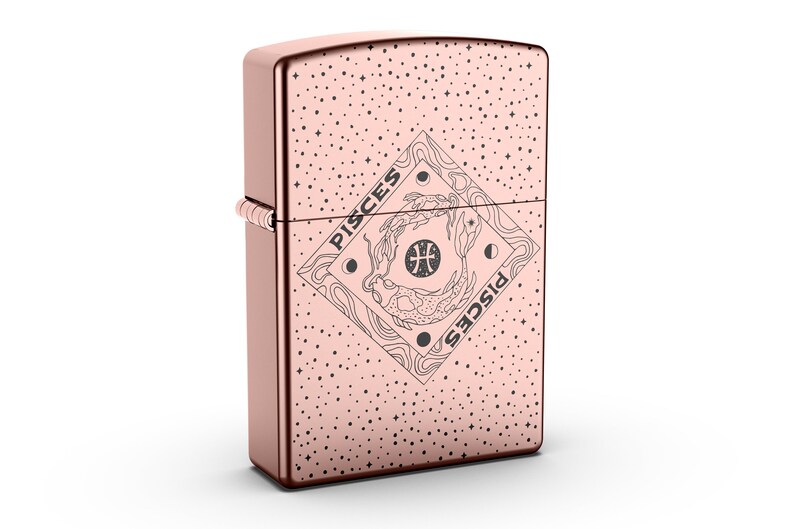 Pisces Zodiac Star Sign Custom Engraved Lighter Personalised Lighter