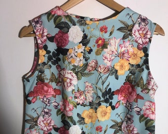 Vintage P L U M Green Floral Top