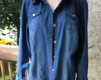 Vintage Jessica Long Sleeve Denim Shirt