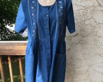 Vintage Tradition Denim Full Length Dress