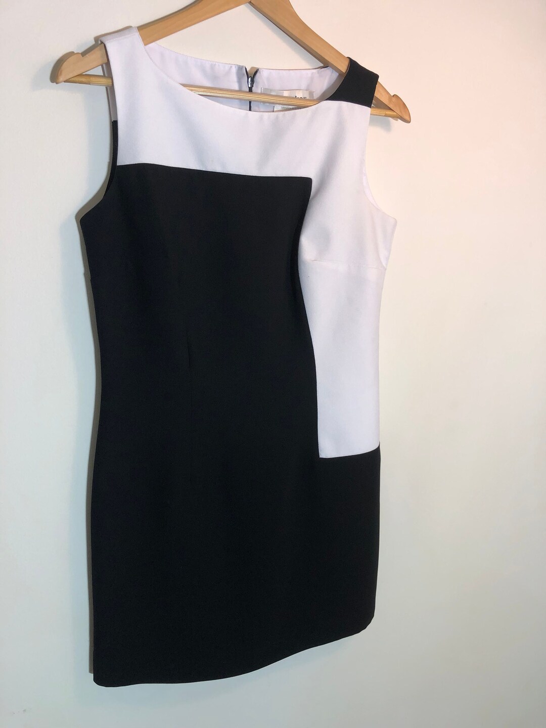 Vintage Melanie Lyne Black and White Sleeveless Cocktail Dress - Etsy