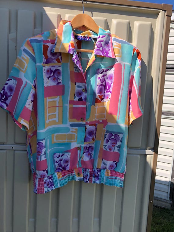 H.E.R. Multicolour Button Up Blouse - image 1