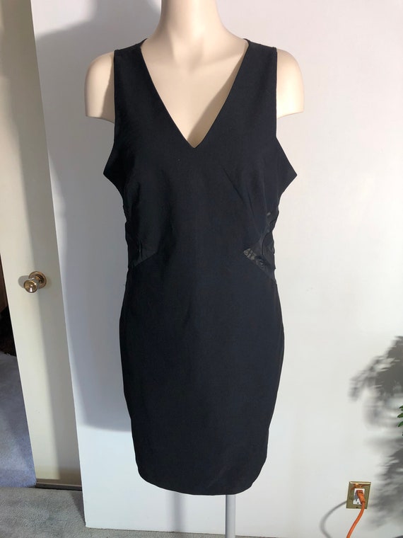 Le Chateau Black Dress With Sheer Inserts Etsy UK