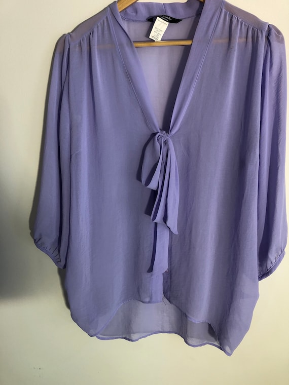 Vintage Brody Myles Collection  Mauve Sheer Blouse - image 1