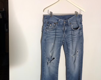 Distressed True Religion Jeans