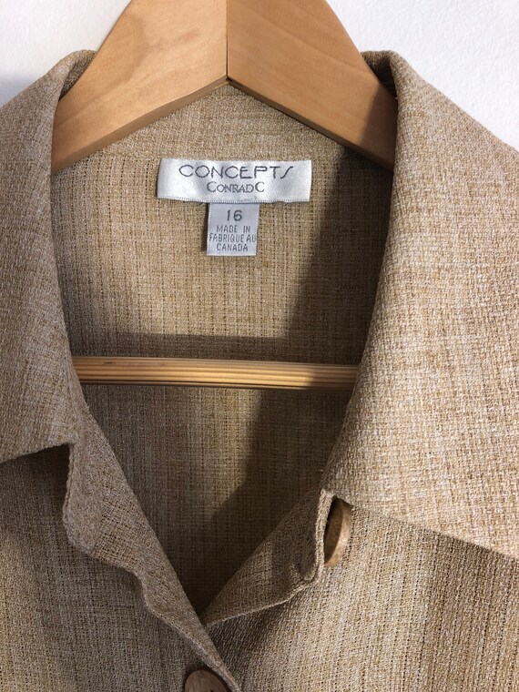 Vintage Conrad  C Concepts Tan Blazer - image 3