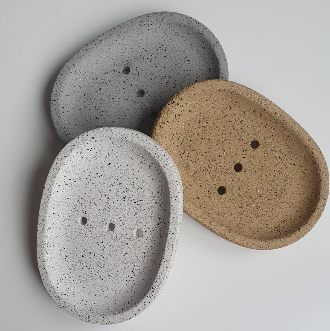 Jesmonite Silver Granite Soap Dish Etsy