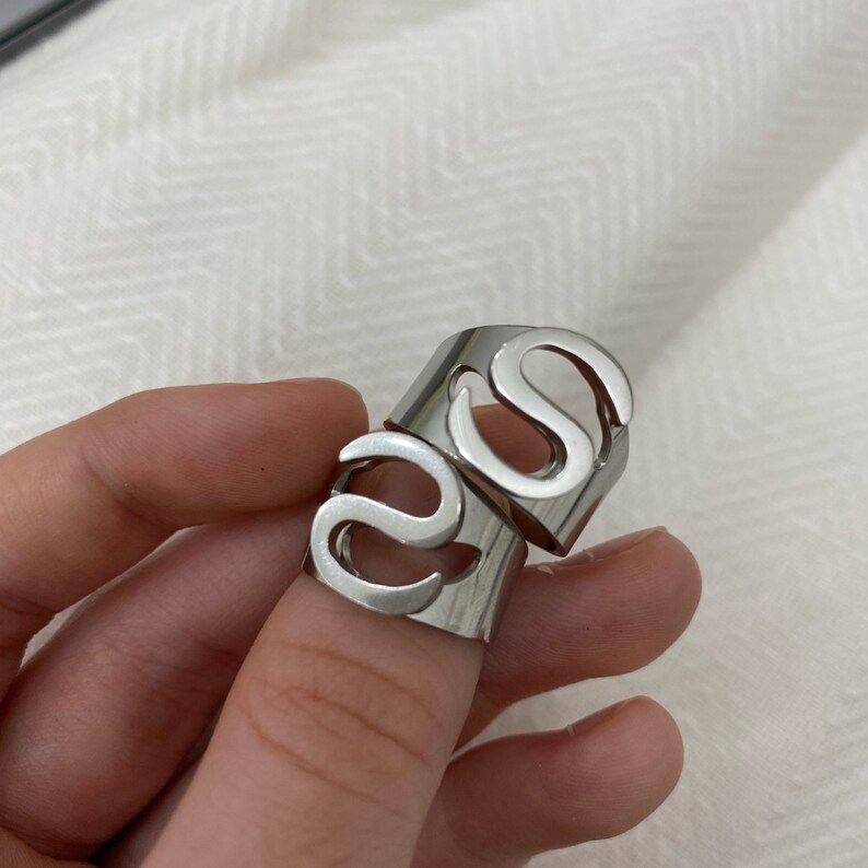 Personalized rings Letter ring. Statement rings New Personalized Adjustable GOLD Initial Ring A-Z Gold initial ring Initial rings