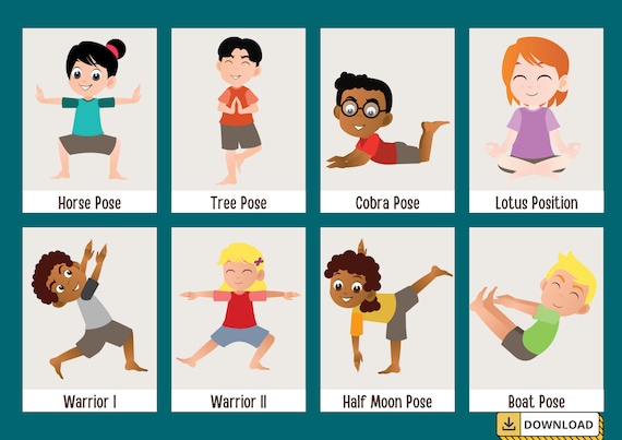 Kids Yoga Poses Yoga Poses Yoga Poses for Beginners Etsy Kids Yoga Poses Yoga Poses Yoga Poses for Beginners Etsy