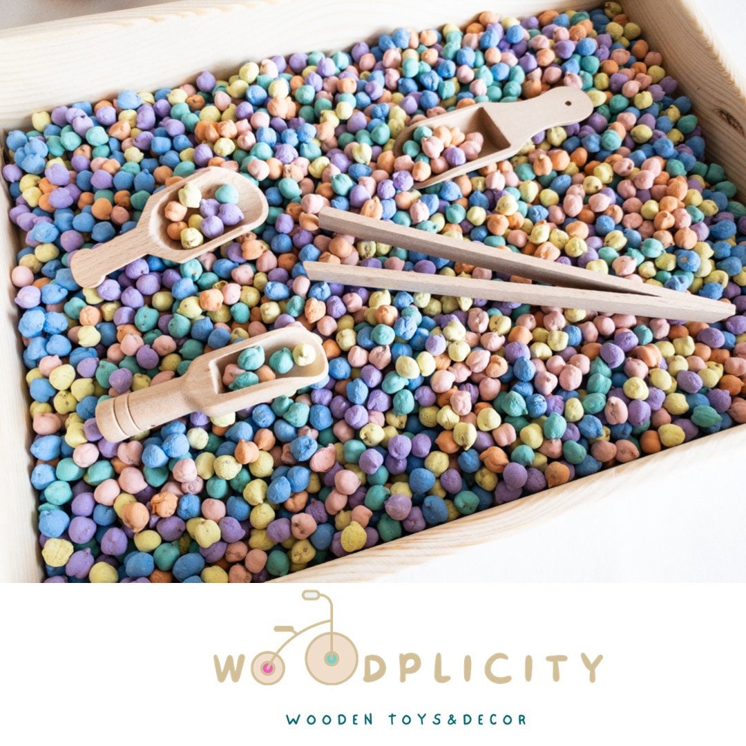 Sensory Chickpeas Pastels, Sensory Bin Fillers and Tools, Montessori