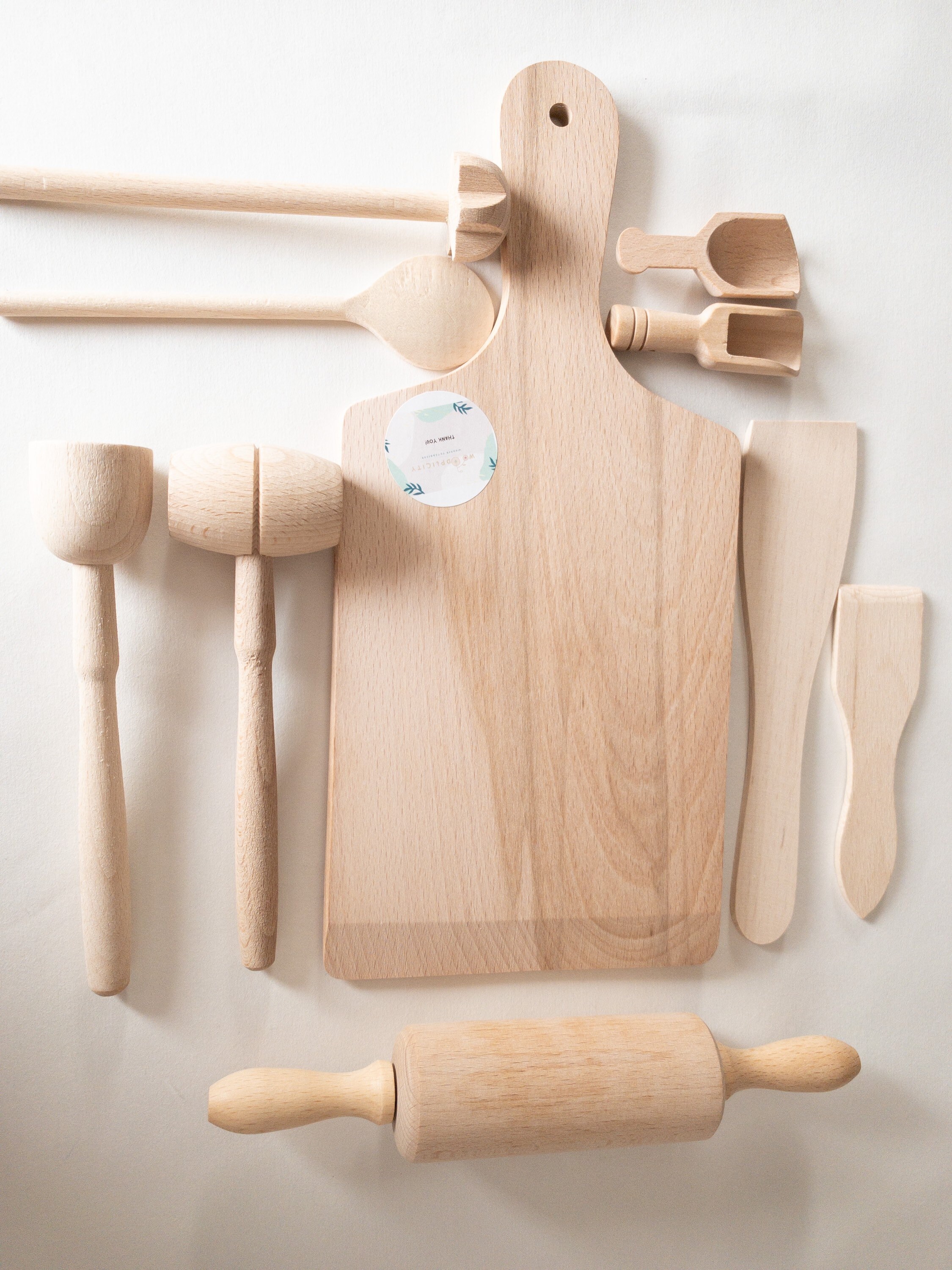 Childrens Mini Wooden Kitchen Utensil Set 10 pcs. Montessori Etsy