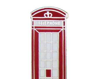 Red Telephone Box London Pin Badge