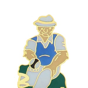 Lawn Bowls Senior Man Pin Badge
