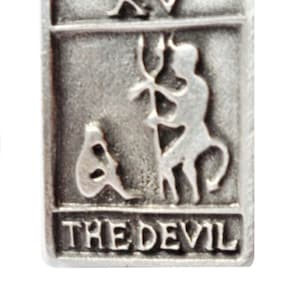 Devil Tarot Card Small Pin Badge - Hand Made in The United Kingdom