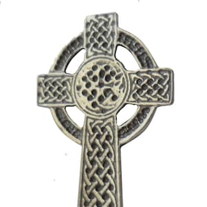 Celtic Cross Pewter Pin Badge - Hand Made in The United Kingdom
