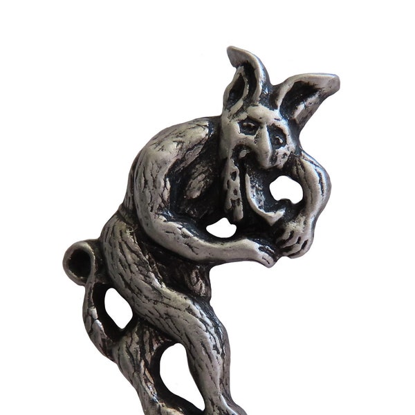 Krampus Pewter Pin Badge - Hand Made in The United Kingdom