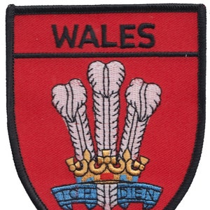 Wales 'Ich Dien' Prince of Wales Feathers Large Embroidered Patch