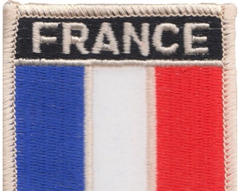 Écusson brodé du drapeau de la France