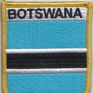 Botswana Shield Embroidered Patch