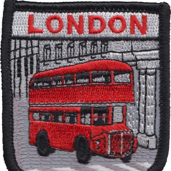 London Red Bus Brodé Patch